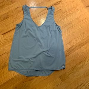 SWEATY BETTY BLUE DOUBLE V TOP, SIZE MEDIUM!